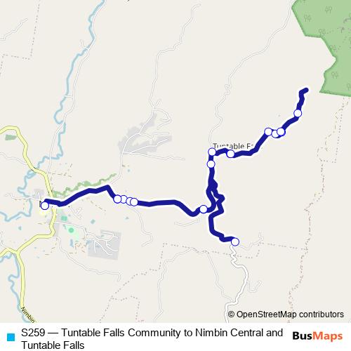S259 bus Line Map