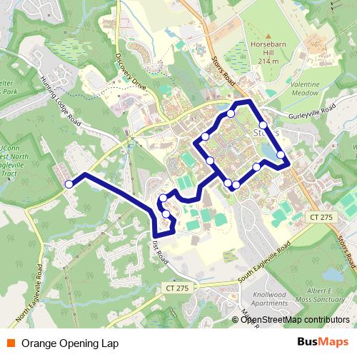 Orange Opening Lap bus Line Map