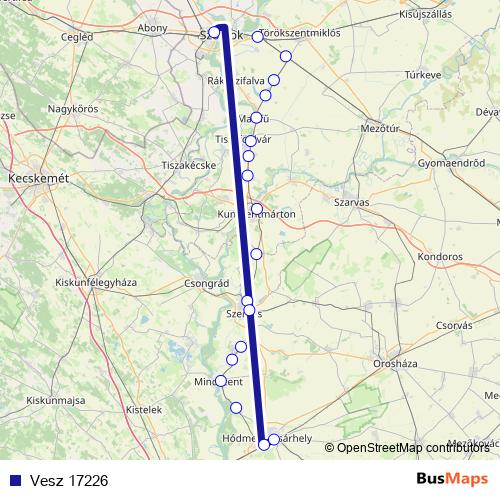 Vesz 17226 rail Line Map