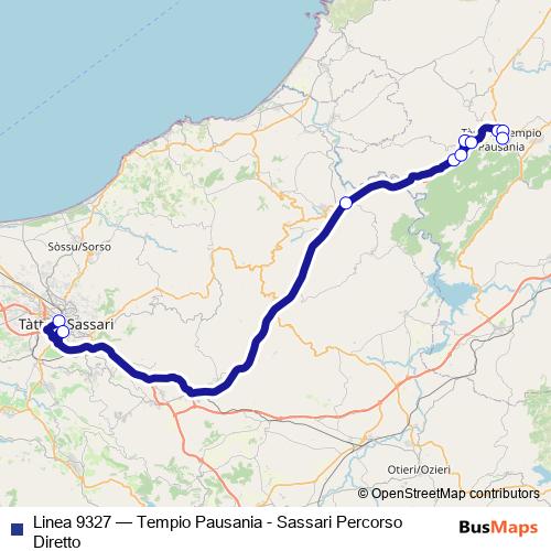 Linea 9327 bus Line Map