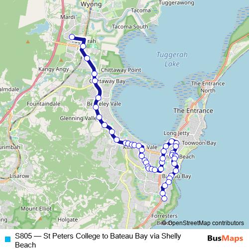 S805 bus Line Map