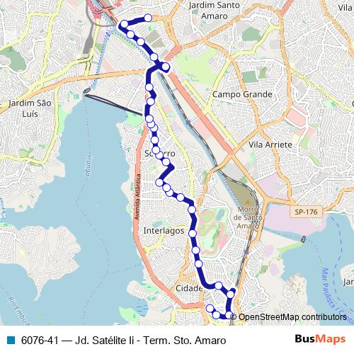 6076-41 bus Line Map