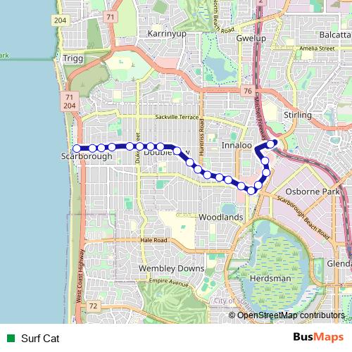 Surf Cat bus Line Map