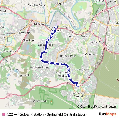522 bus Line Map