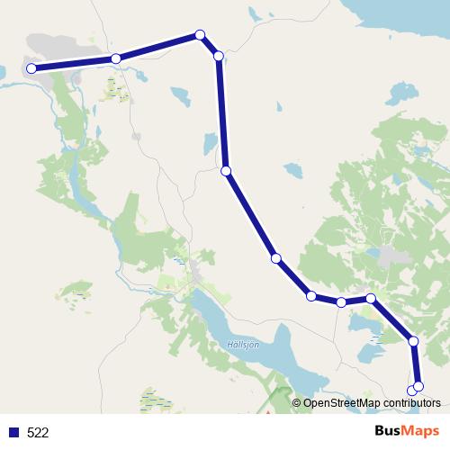 522 bus Line Map