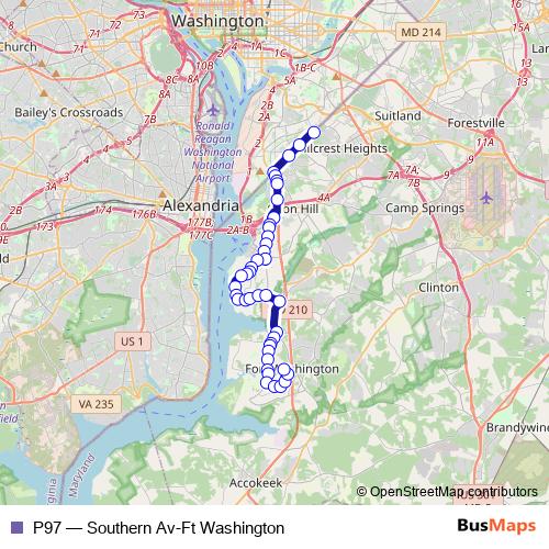 P97 bus Line Map