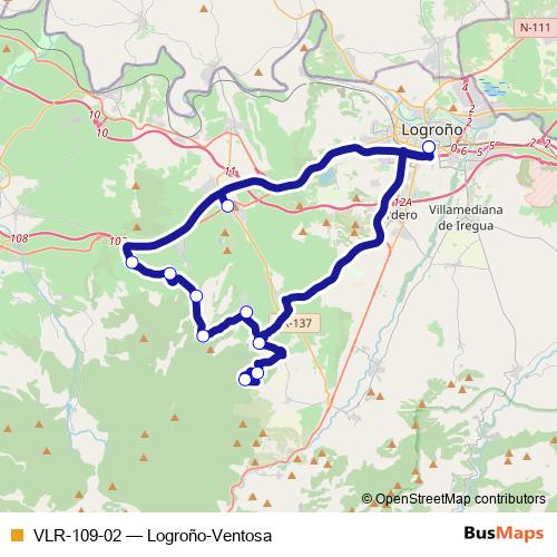 VLR-109-02 bus Line Map