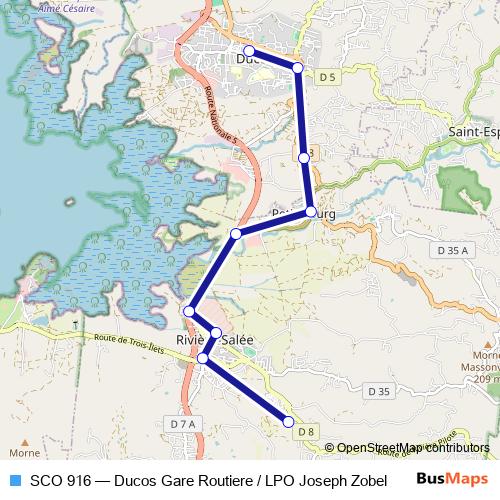 SCO 916 bus Line Map