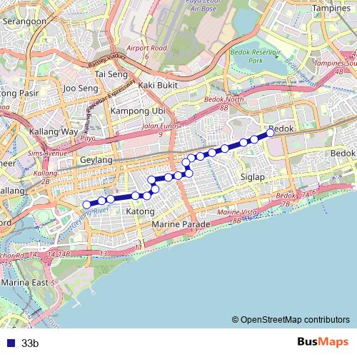 33b bus Line Map