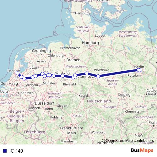 IC 149 rail Line Map