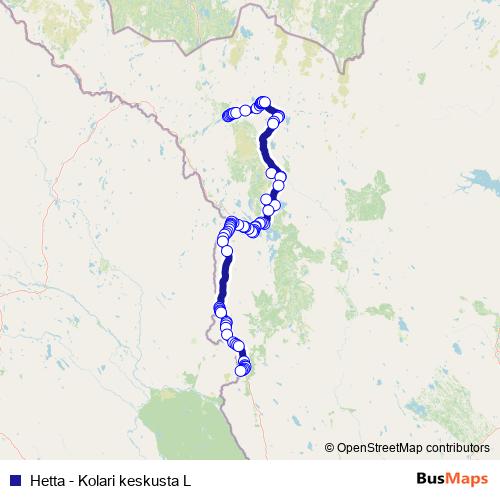 Hetta - Kolari keskusta L bus Line Map
