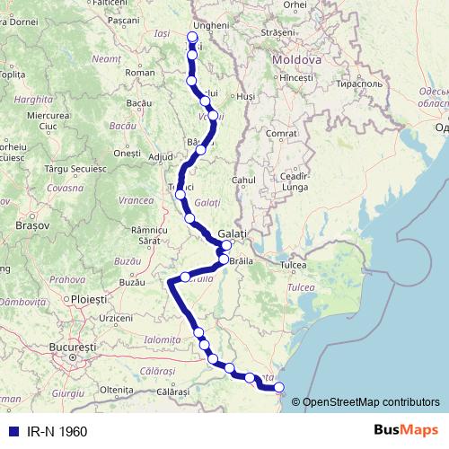 IR-N 1960 rail Line Map