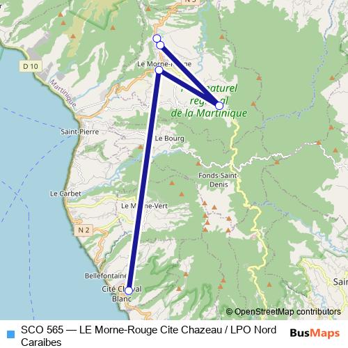 SCO 565 bus Line Map