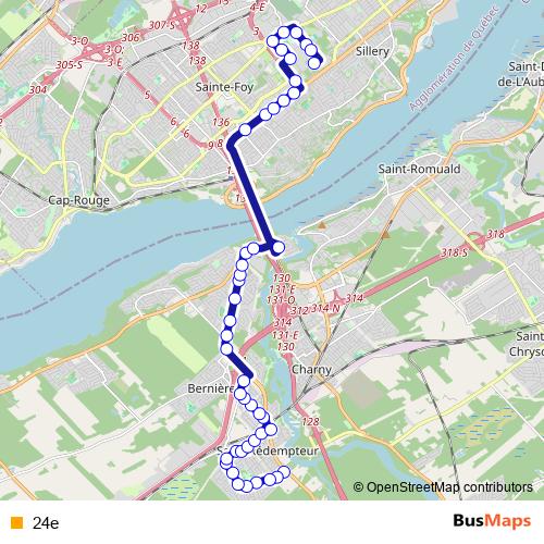24e bus Line Map
