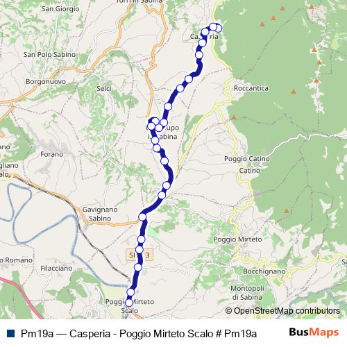 Pm19a bus Line Map
