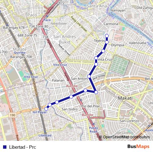 Libertad - Prc bus Line Map