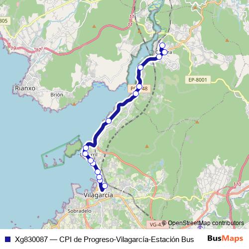Xg830087 bus Line Map