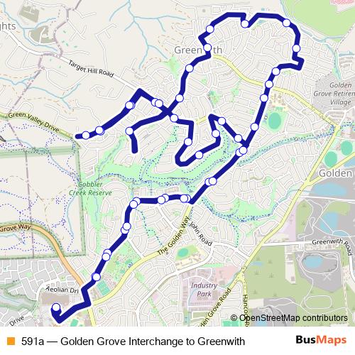 591a bus Line Map