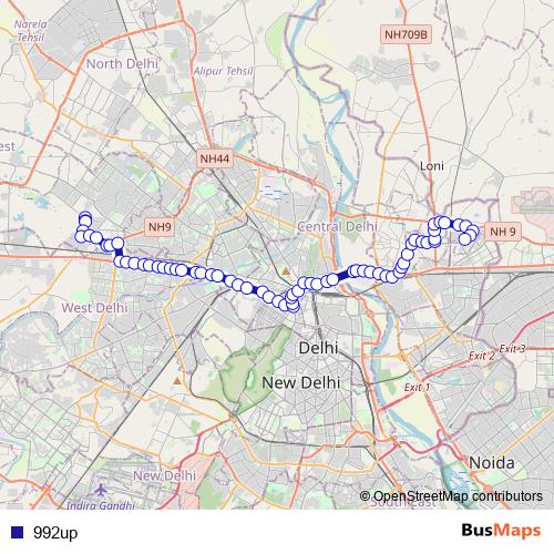992up bus Line Map