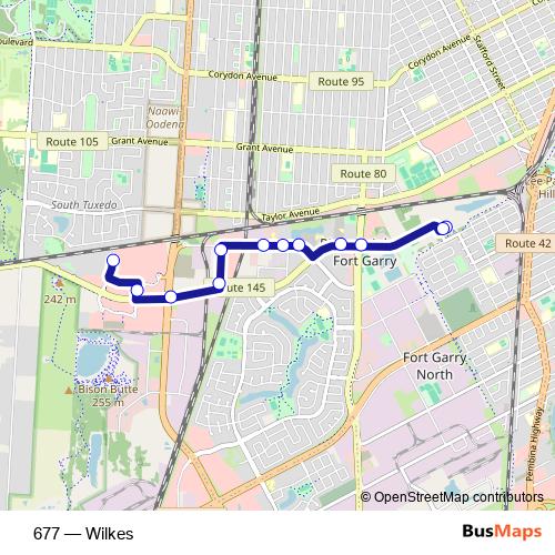 677 bus Line Map