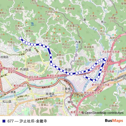 677 bus Line Map