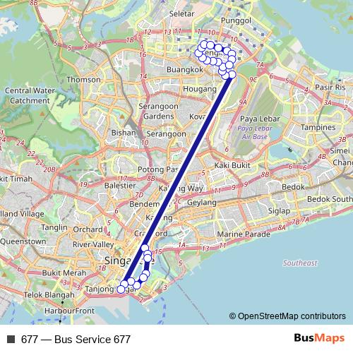 677 bus Line Map