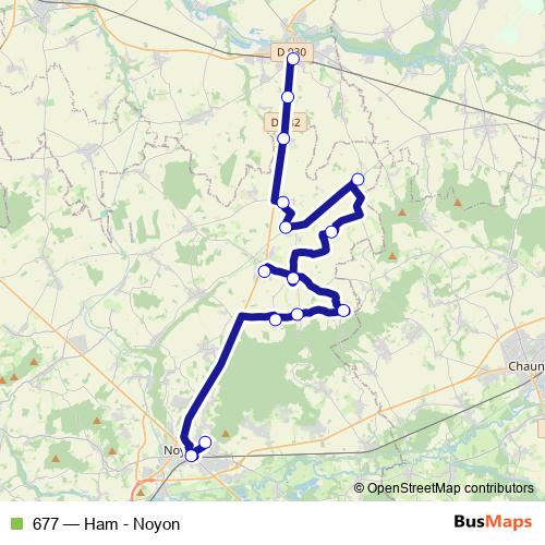 677 bus Line Map