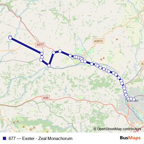 677 bus Line Map