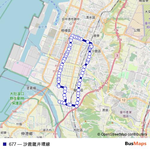 677 bus Line Map