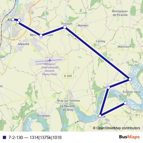 7-2-130 bus Line Map