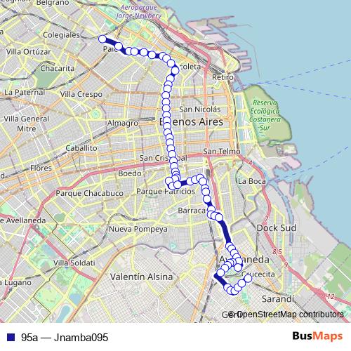 95a bus Line Map
