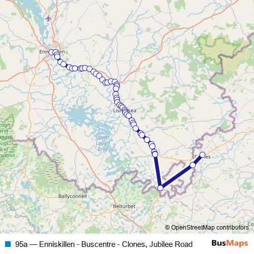 95a bus Line Map