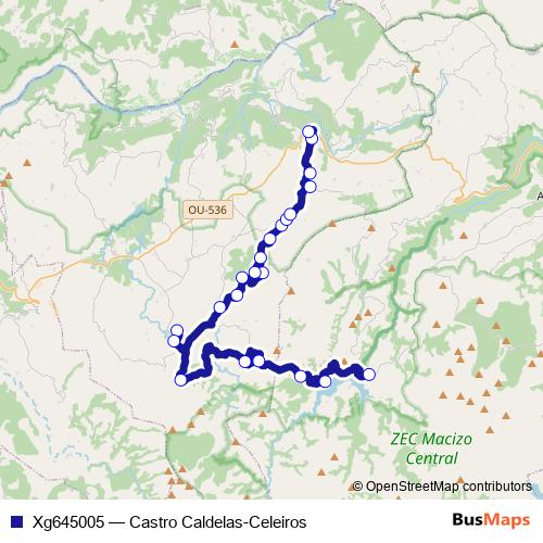 Xg645005 bus Line Map