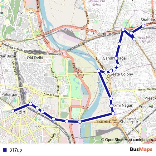 317up bus Line Map