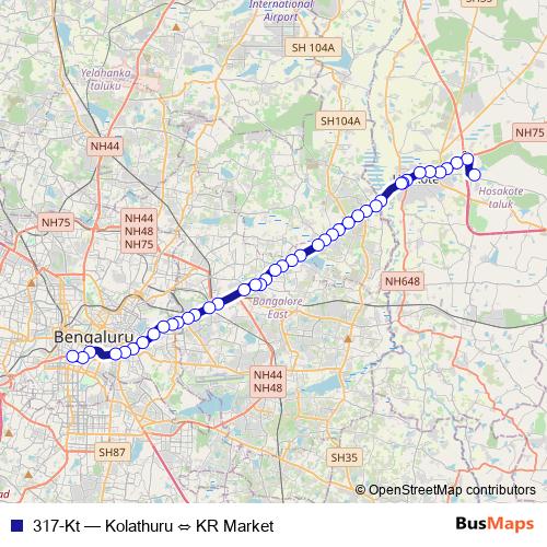 317-Kt bus Line Map