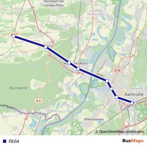 Rb54 rail Line Map