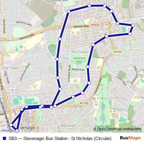 SB3 bus Line Map