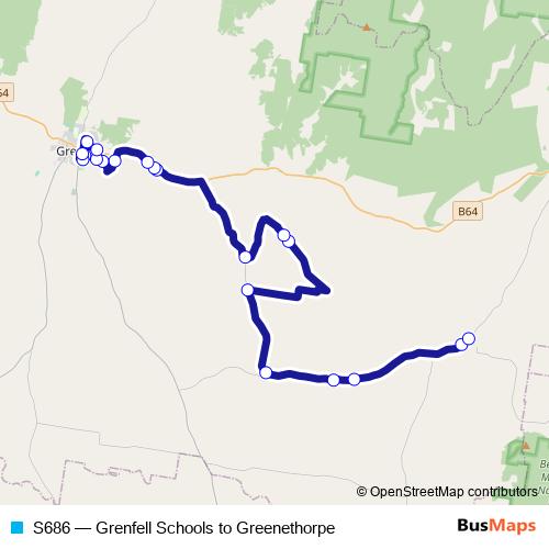 S686 bus Line Map