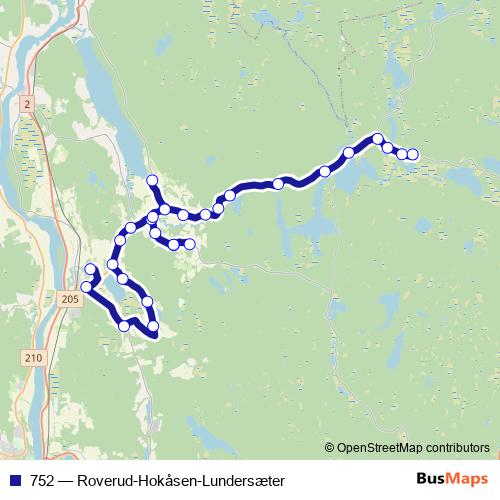 752 bus Line Map