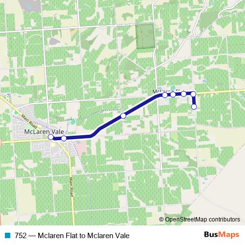 752 bus Line Map