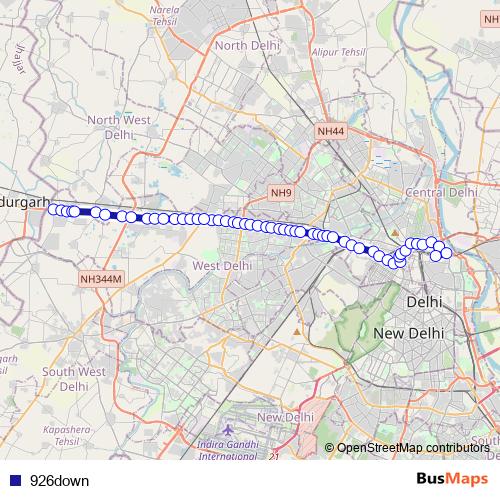 926down bus Line Map