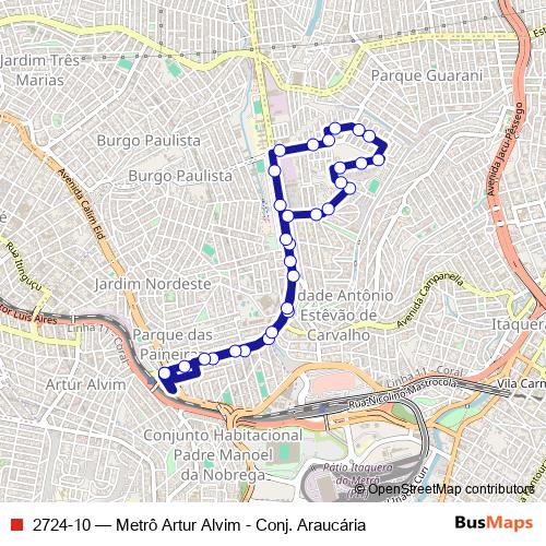 2724-10 bus Line Map