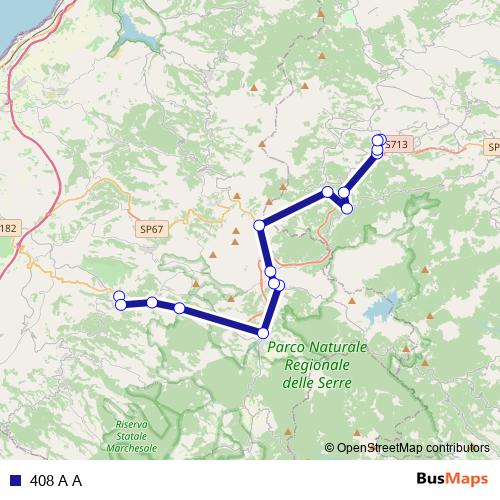 408 A A bus Line Map