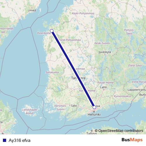 Ay316 efva air Line Map