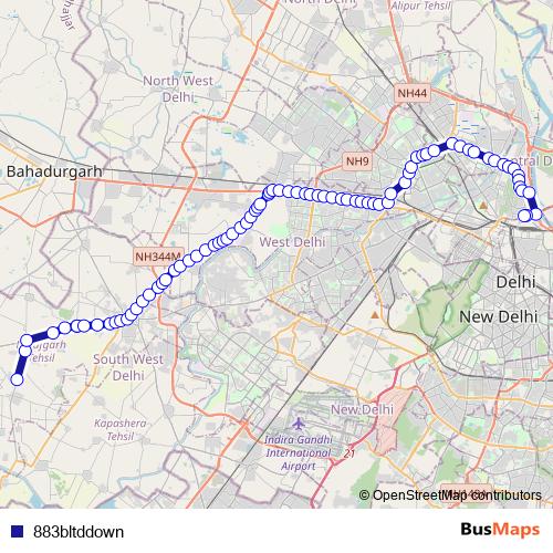 883bltddown bus Line Map