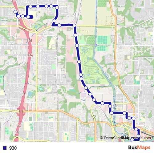 930 bus Line Map