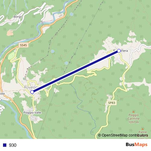 930 bus Line Map
