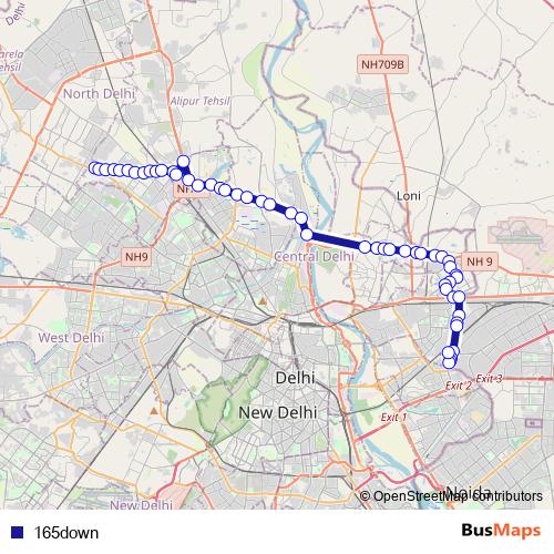 165down bus Line Map