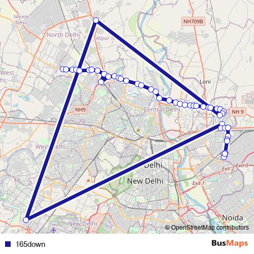 165down bus Line Map