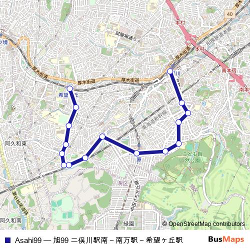 Asahi99 bus Line Map